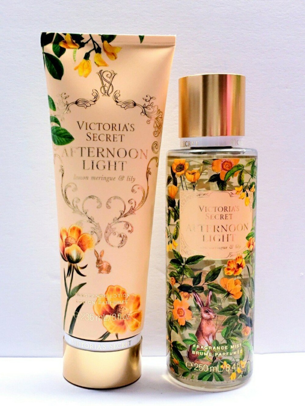 Victoria's Secret AFTERNOON LIGHT Fragrance Lotion and Fragrance Mist - 2 pcs